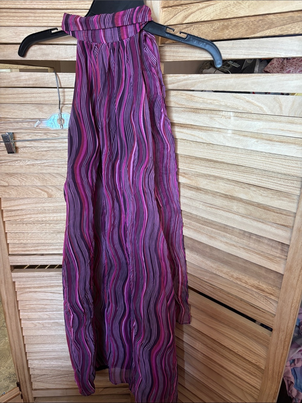 Laundry By Shelli Segal Pink and Purple Wave-Print Dress 8